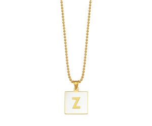 Alphabet Enameled Kolye